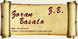 Zoran Basalo vizit kartica